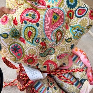 Pier 1 Multicolor Paisley Chair Cushion with beaded